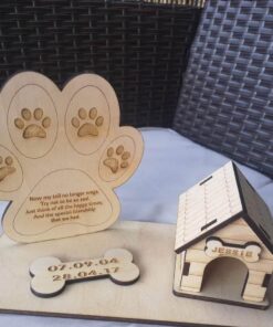 Pet memorial plywood plaque